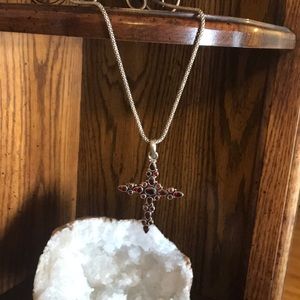 Red synthetic stone cross